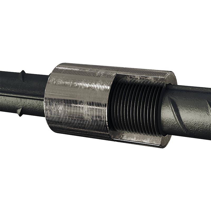 Rust Preventive Treated Threaded Reinforcing Bar Socket For Municipal Sewage Project Equipment Accessories